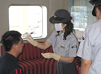 乗客の健康調査（体温測定）