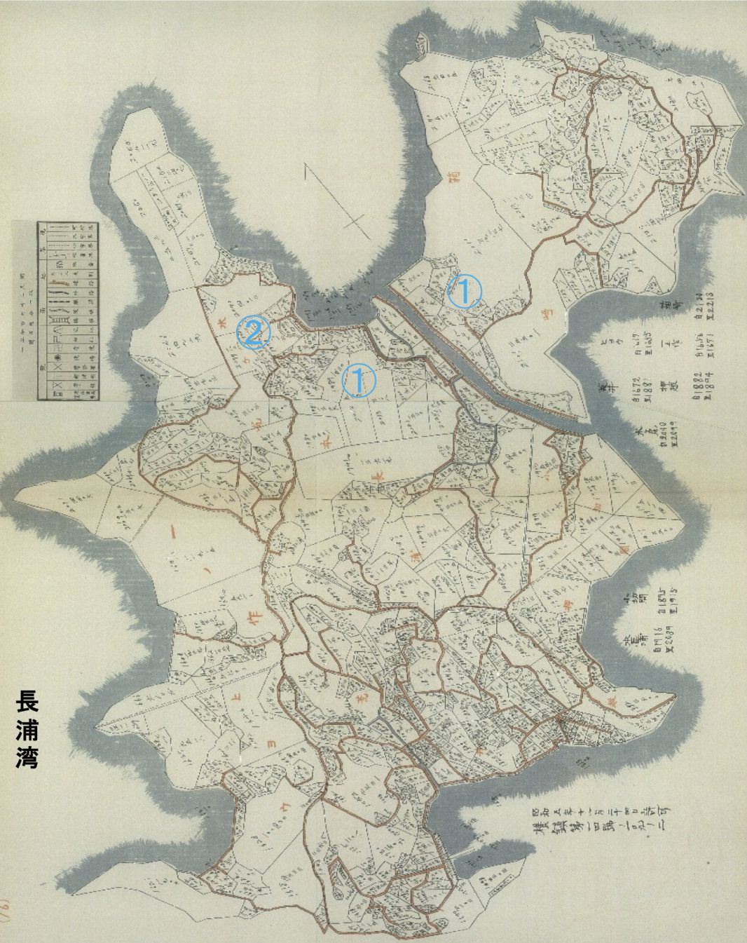 箱崎半島の地図