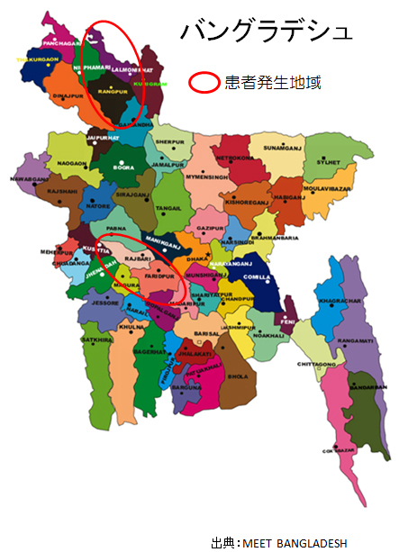 図.バングラデシュの地図