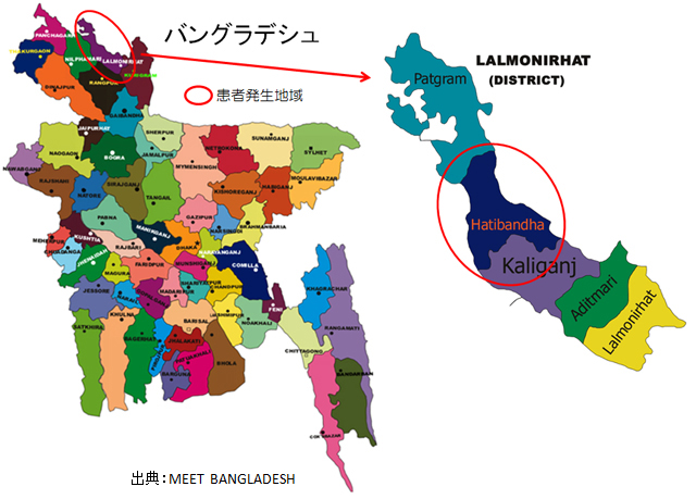 図．バングラデシュの地図