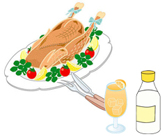 食べ物・水にご注意を！